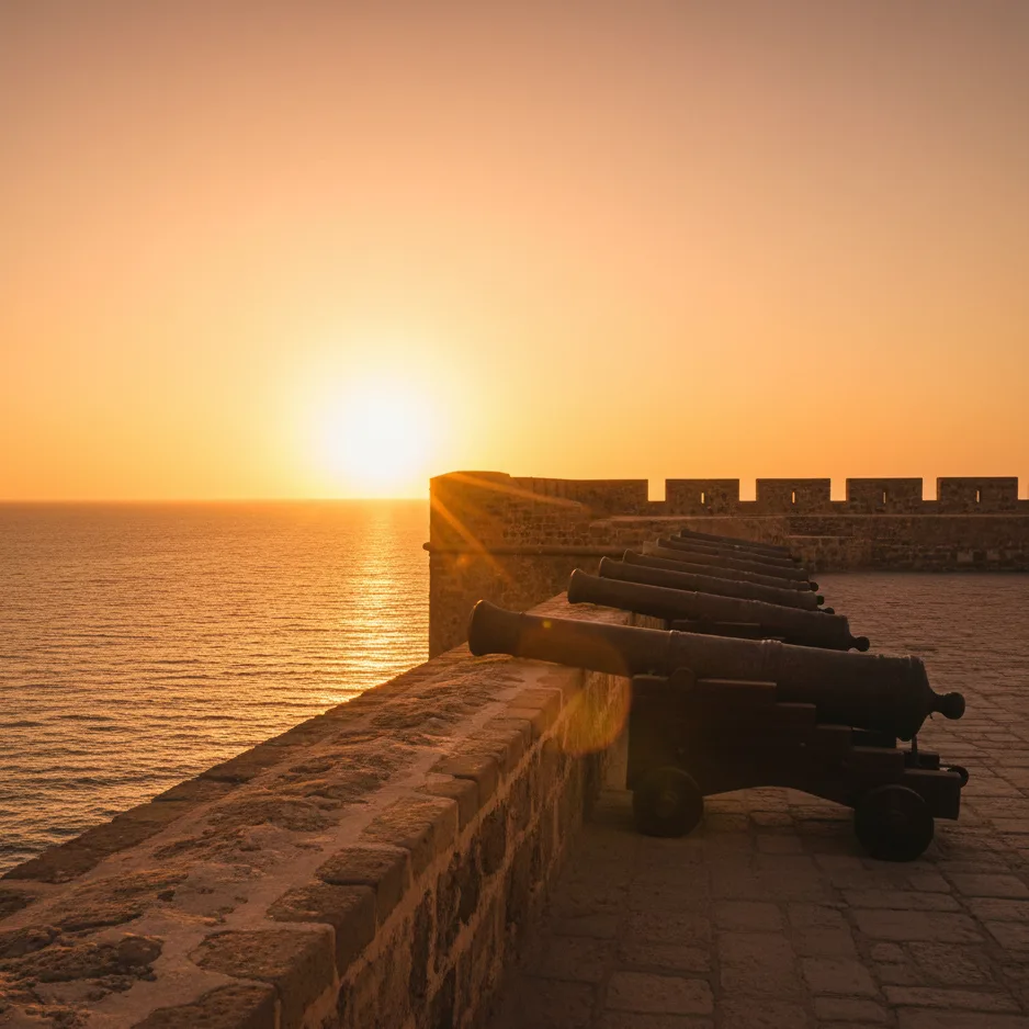 Coucher de soleil sur la Skala