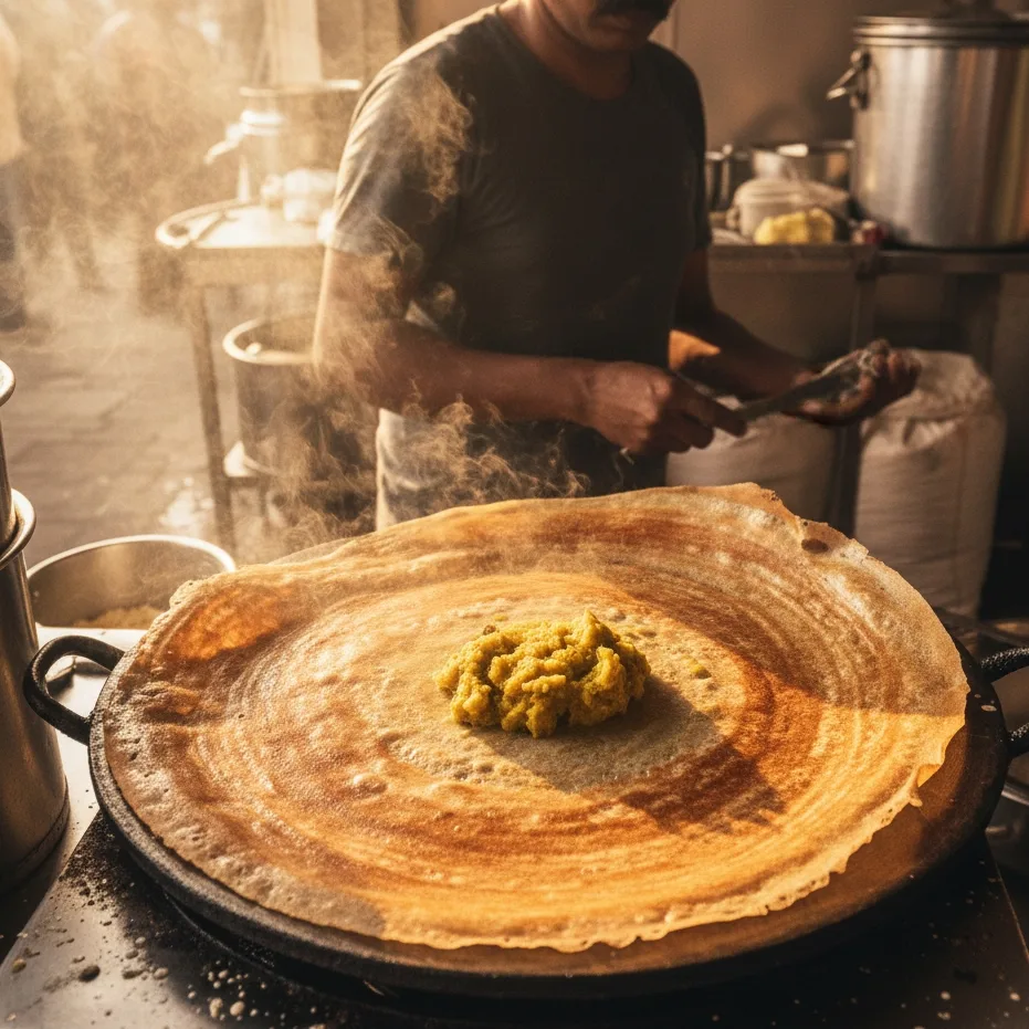 Cuisson du dosa