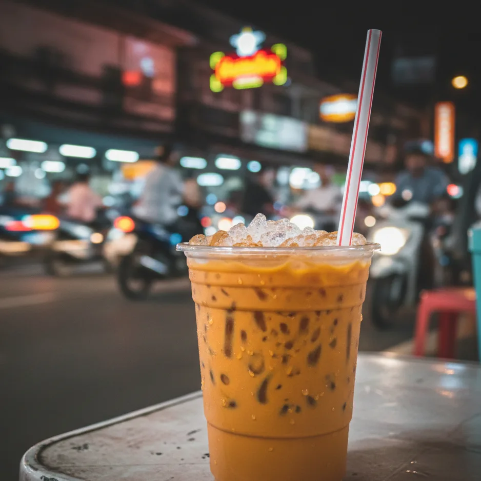 Thai iced tea street stall Bangkok