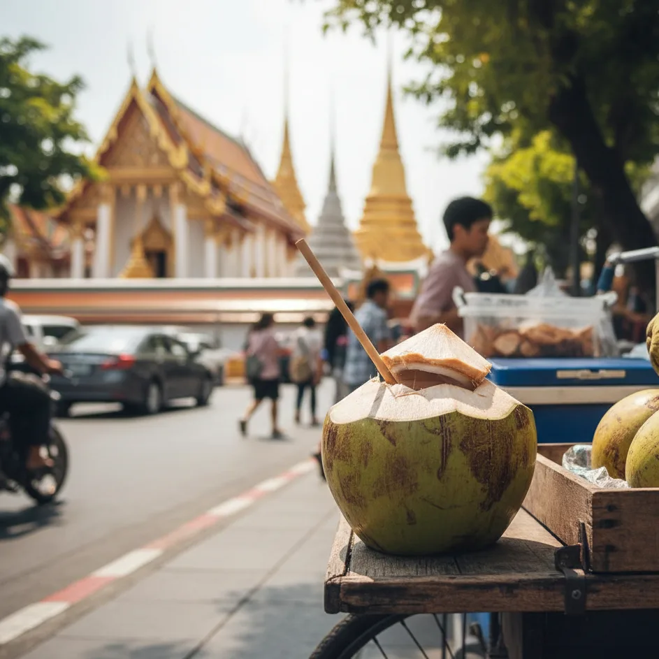 Fresh coconut Bangkok street food