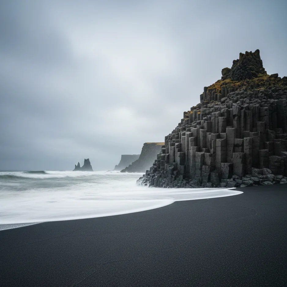 Plage noire Reynisfjara Skogafoss Seljalandsfoss Islande