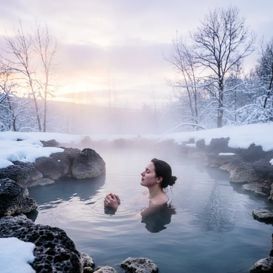 Source chaude Islande bain naturel