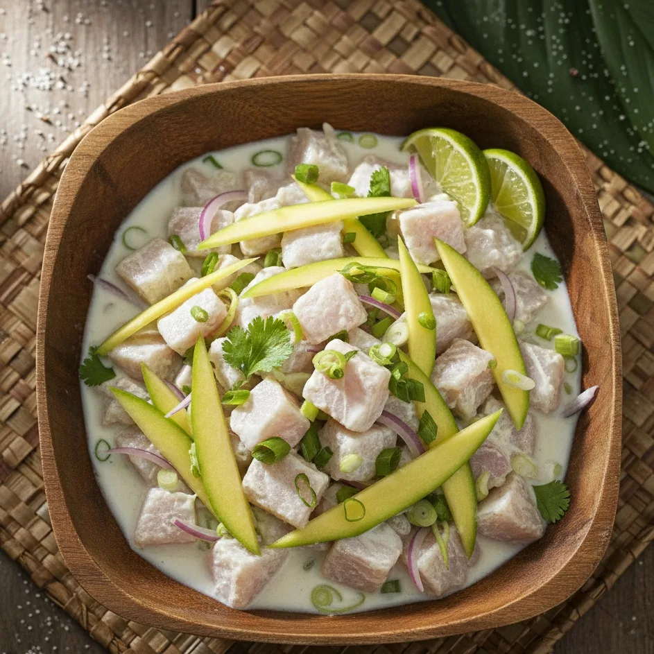 Poisson cru au lait de coco