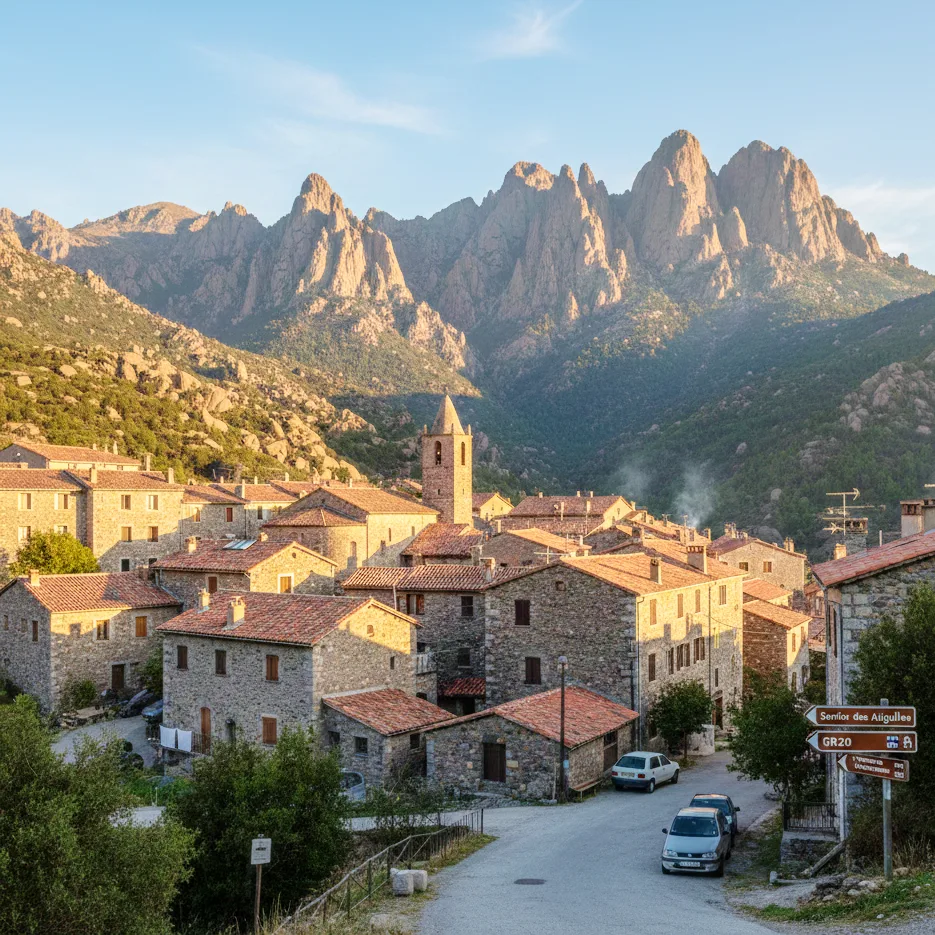 Zonza village au pied des aiguilles de Bavella