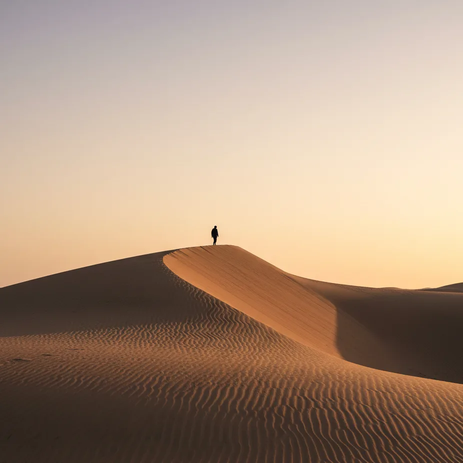 lever de soleil Wahiba Sands Oman dunes