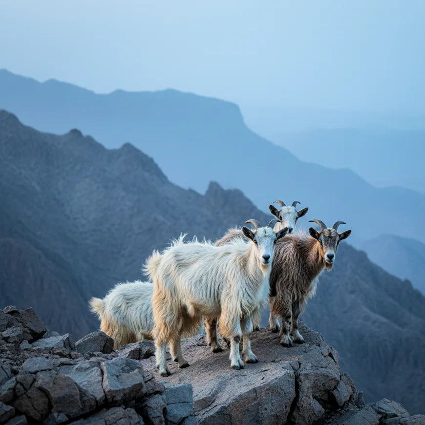 chèvres montagne Jebel Akhdar Oman